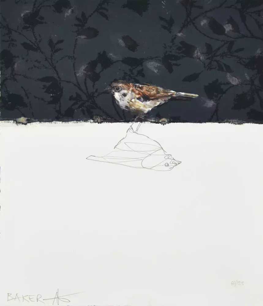 Charming Baker, ‘Love Birds II’, 23-06-2019, Print, Archival Inkjet with Screenprinted Varnish Overlay and Hand Drawn Embellishments on Somerset Satin Enhanced 330gsm Paper, Jealous Gallery, Numbered