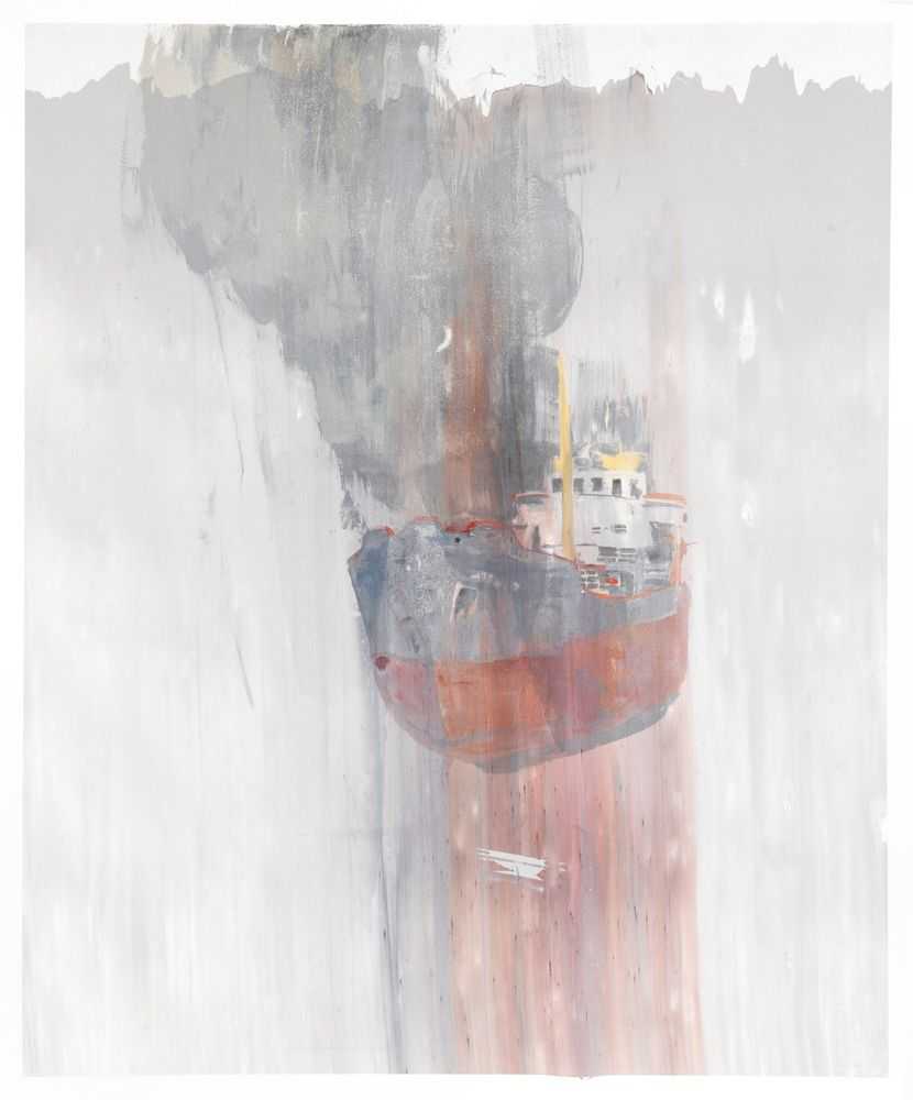 Charming Baker, ‘Untitled (Burning Ship 1) Shadow - Mono’, 2015, Print, Unique monoprint on Somerset tub sized 410 GSM paper, null, 