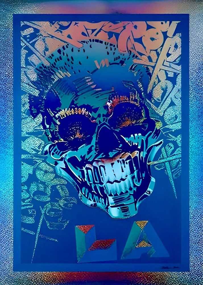Chaz Bojorquez, ‘LA Mix (Blue)’, 05-10-2021, Print, Screen Print, Beyond The Streets, Numbered