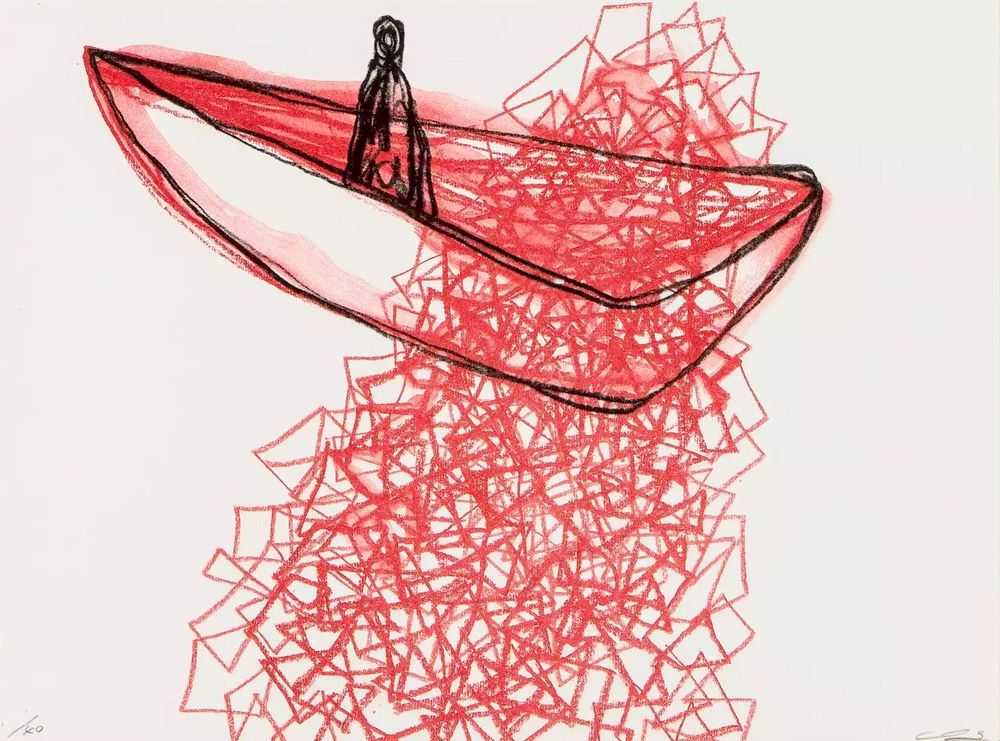 Chiharu Shiota, ‘Wavy Line’, 2019, Print, Lithograph on paper, null, Numbered