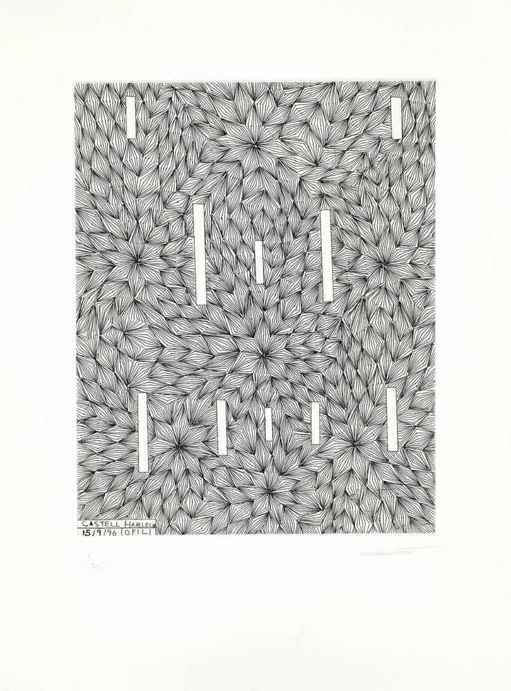 Chris Ofili, ‘Castle Harlech (North Wales)’, 1996, Print, Etching, null, Numbered