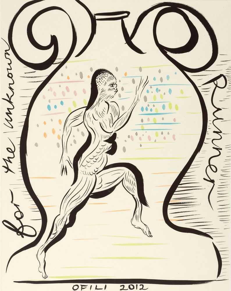 Chris Ofili, ‘For the Unknown Runner’, 2011, Print, Lithograph on Somerset 300gsm Soft White Velvet paper, Counter Editions, Numbered