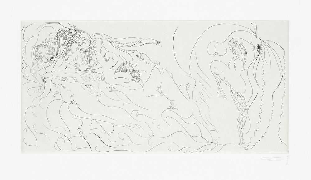 Chris Ofili, ‘Nymphs (Deluge)’, 2012, Print, Drypoint etchings with chine collé, null, Numbered