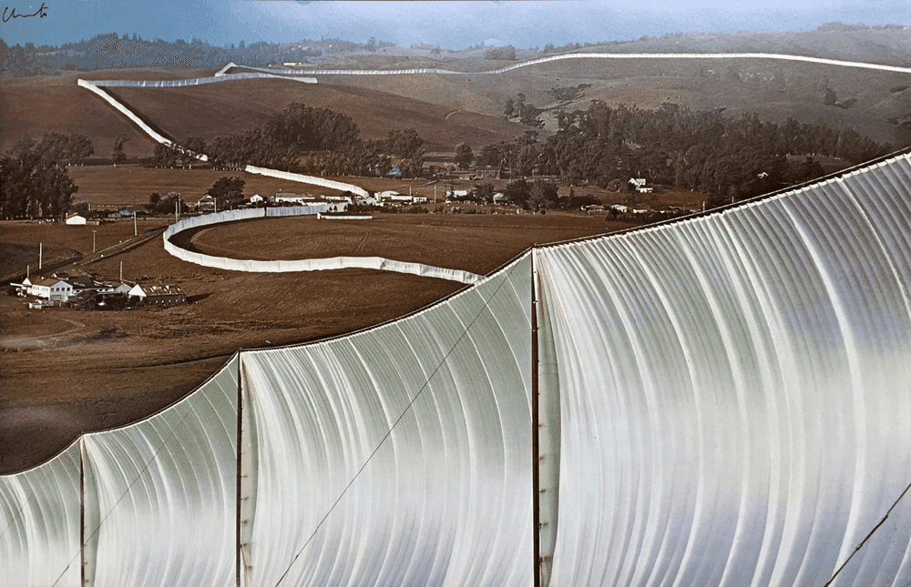 Christo and Jeanne-Claude, ‘Running Fences White’, 1976, Print, Offset Lithograph, null, 