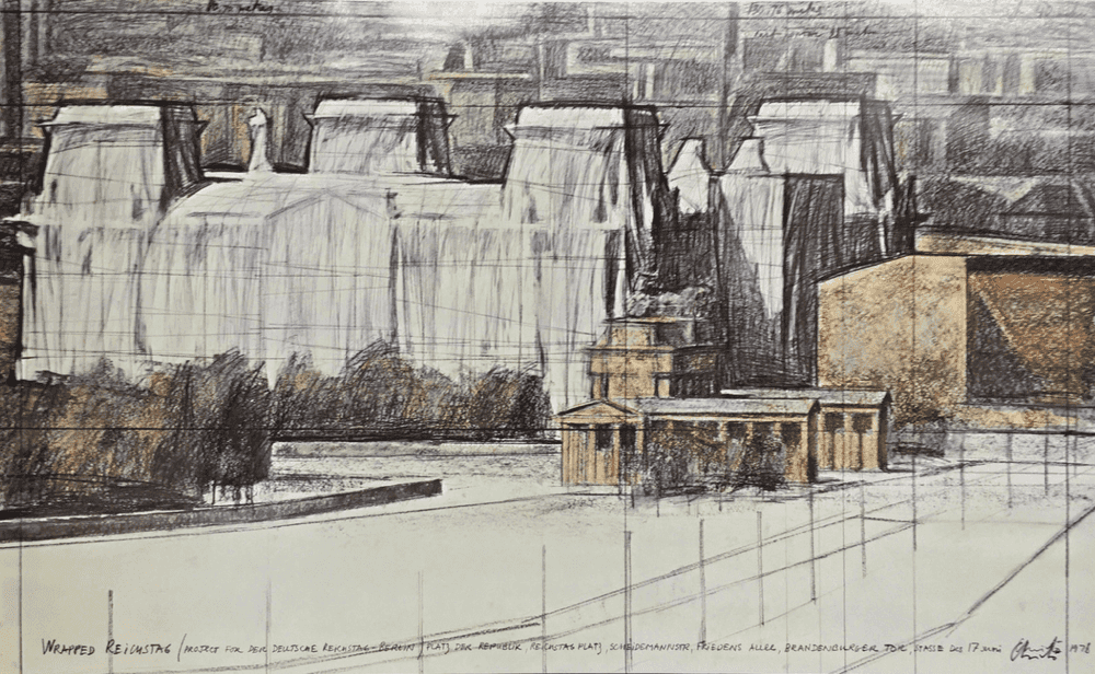 Christo and Jeanne-Claude, ‘Wrapped Reichstag’, 1971, Print, Offset Lithograph, null, Numbered