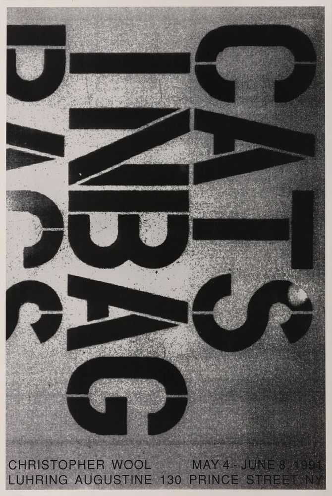 Christopher Wool, ‘Cats In Bag’, 1991, Print, Offset lithograph, Luhring Augustine, 