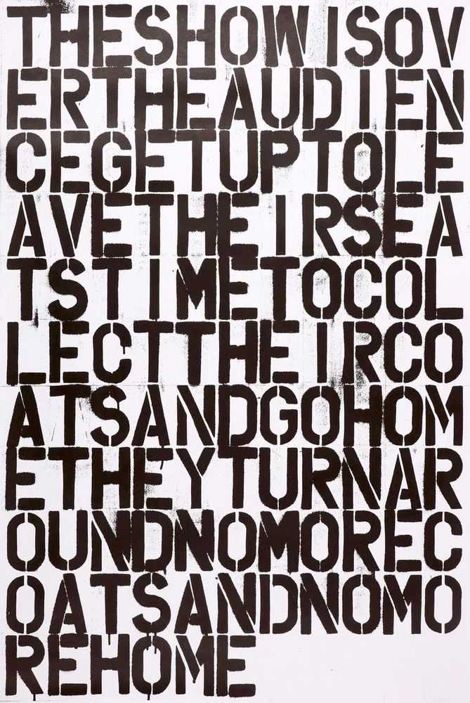 Christopher Wool, ‘The Show Is Over’, 2019, Print, Offset lithograph on paper, null, 