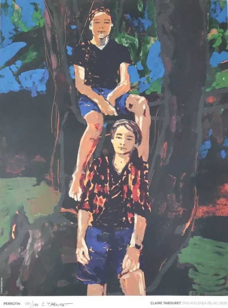 Claire Tabouret, ‘Zino & Enea (Signed)’, 2020, Print, Offset print on 240gsm paper, Perrotin Gallery, Numbered