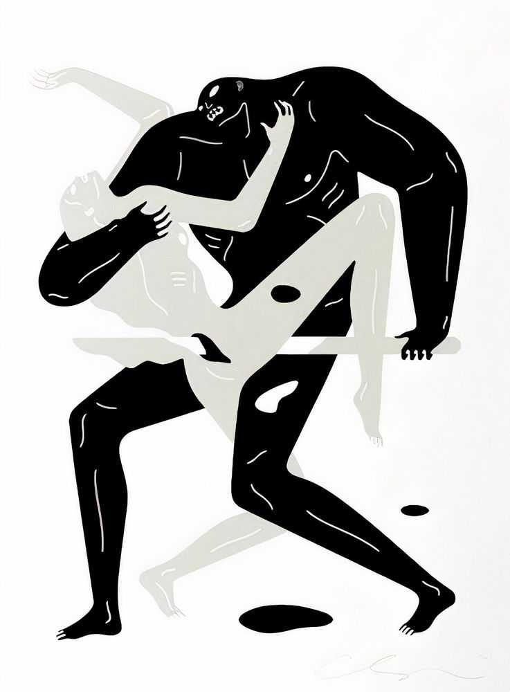 Cleon Peterson, ‘Between The Sun And Moon (White)’, 02-08-2021, Print, Hand pulled screenprint printed on 290gsm Coventry Rag paper with deckled edges, Self-released, Numbered