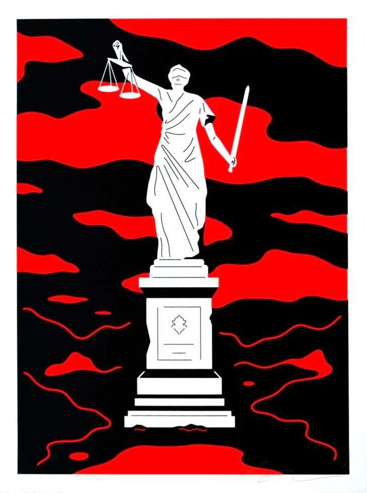 Cleon Peterson, ‘Monument To Power, Law’, 06-07-2019, Print, Hand pulled screenprint printed on 290gsm Coventry Rag paper with deckled edges, Self-released, Numbered