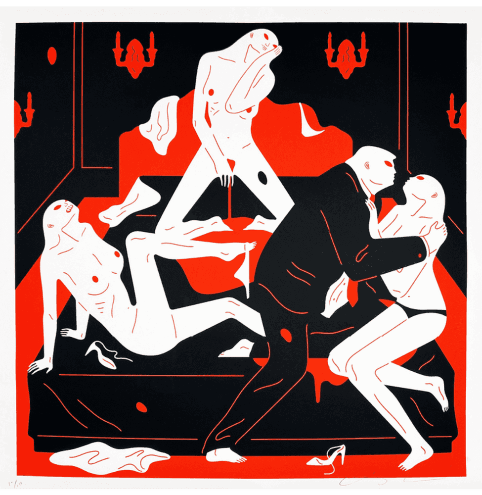 Cleon Peterson, ‘Pissers II’, 04-12-2018, Print, Hand pulled screenprint printed on 290gsm Coventry Rag paper with deckled edges, Self-released, Numbered