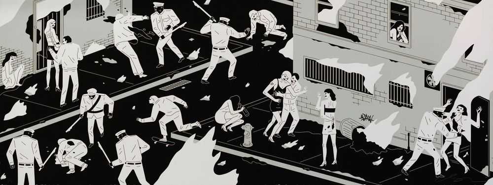 Cleon Peterson, ‘Rule Of Law I (Bone)’, 15-06-2022, Print, Hand-pulled screenprint on 290gsm Coventry Rag paper with deckled edges, Self-released, Numbered