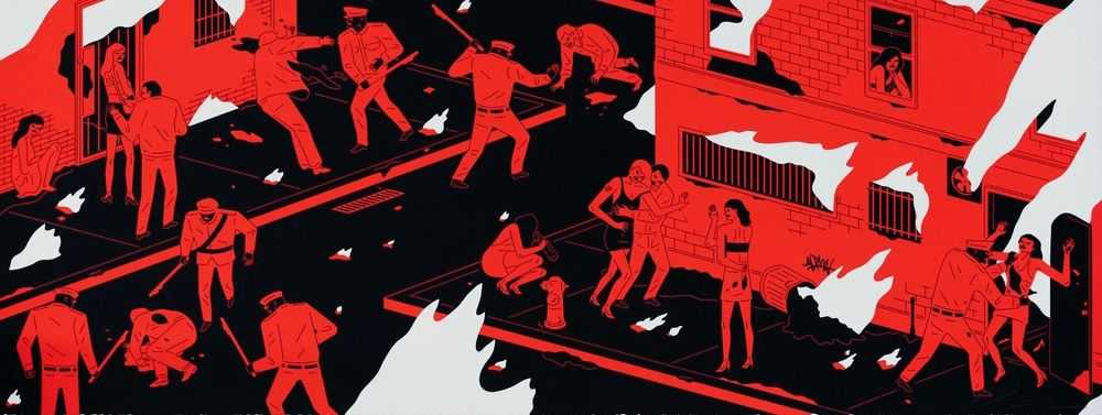 Cleon Peterson, ‘Rule Of Law I (Red)’, 15-06-2022, Print, Hand-pulled screenprint on 290gsm Coventry Rag paper with deckled edges, Self-released, Numbered