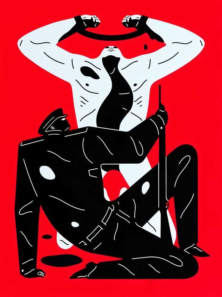Cleon Peterson, ‘The Collaborator (Red)’, 31-01-2019, Print, Hand pulled screenprint printed on 290gsm Coventry Rag paper with deckled edges, Self-released, Numbered