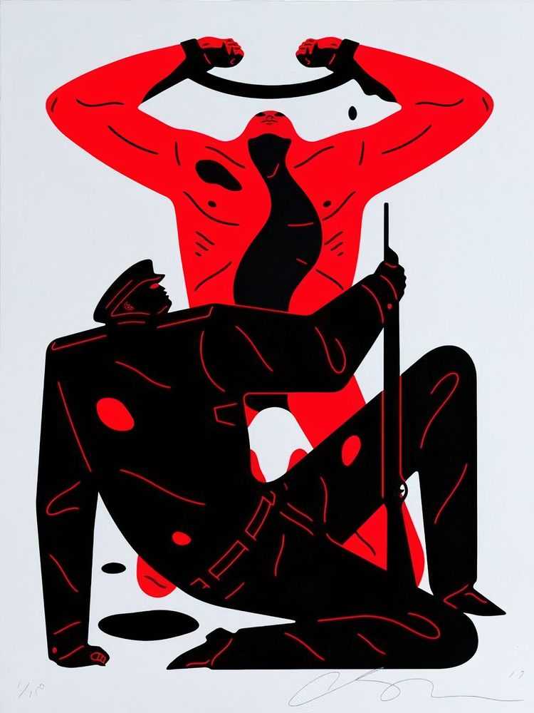 Cleon Peterson, ‘The Collaborator (White)’, 31-01-2019, Print, Hand pulled screenprint printed on 290gsm Coventry Rag paper with deckled edges, Self-released, Numbered