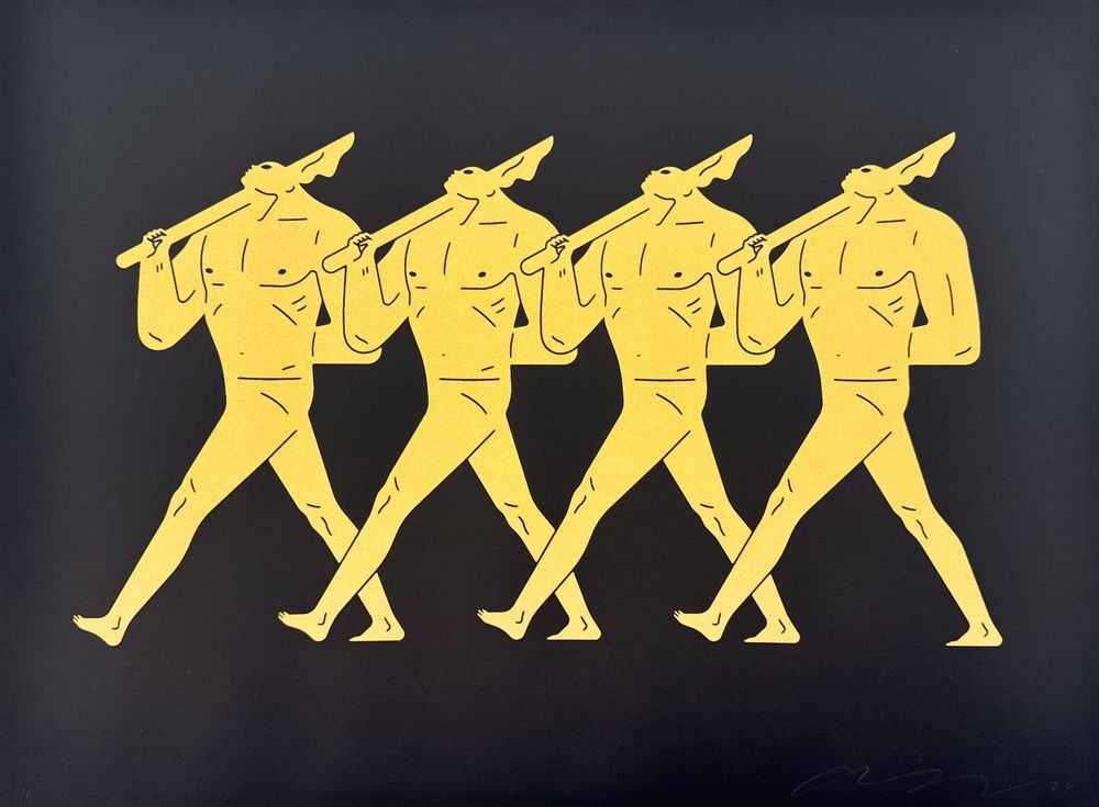 Cleon Peterson, ‘Whistle While You Work (Black and Gold)’, 2026, Print, 290gsm Arches Rag paper, null, Numbered, Dated