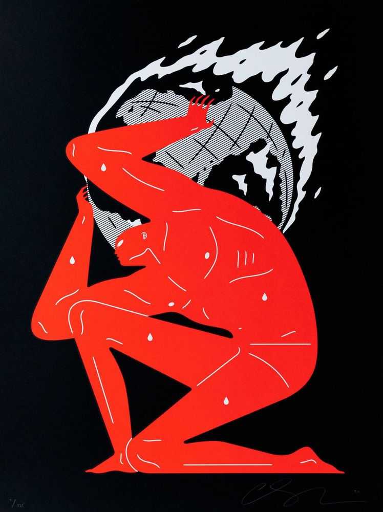 Cleon Peterson, ‘World On Fire (Large Format Black)’, 19-01-2021, Print, Hand pulled screenprint printed on 290gsm Coventry Rag paper with deckled edges, Self-released, Numbered