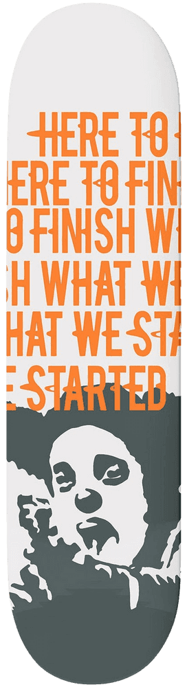 Clown Skateboards, ‘Manifesto Deck (Orange)’, 2021, Collectible, Screenprint on 7-ply Canadian Maple, Clown Skateboards, 