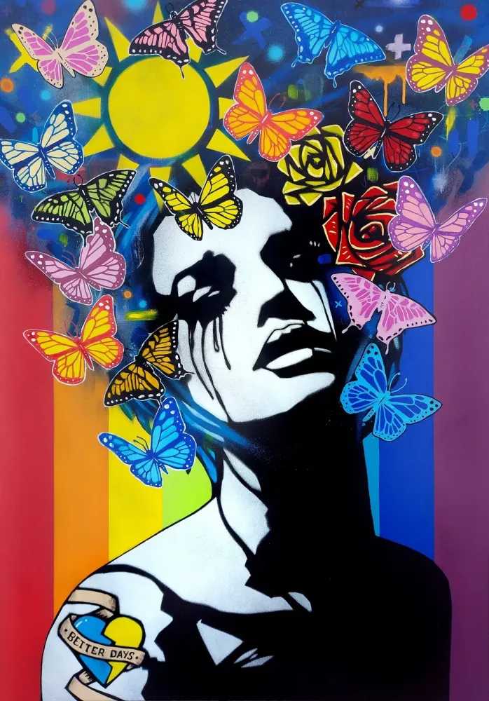 Copyright, ‘Rainbow Princess’, 2021, Print, Pigment print on 300 gsm Fabriano watercolour paper with torn edges, null, Numbered