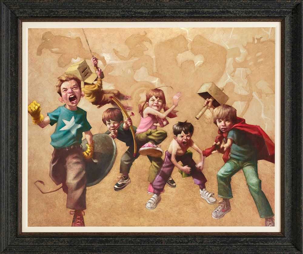 Craig Davison, ‘Avengers Resembled (Canvas with slip)’, 2015, Print, Giclee on board, Castle Fine Art, Numbered