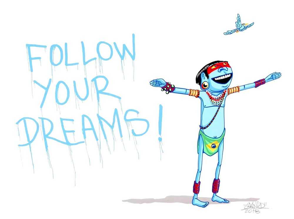 Cranio, ‘Follow Your Dreams (Variant)’, 03-08-2018, Print, 13-color Hand-Pulled Screenprint on Mohawk Superfine UltraWhite 130lb cover, Vertical Gallery, Numbered