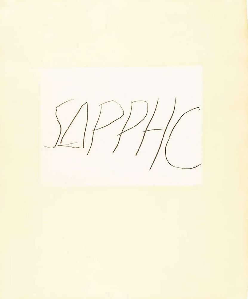 Cy Twombly, ‘Sappho’, 1978, Print, Lithograph with embossing printed in white and grey, null, Numbered