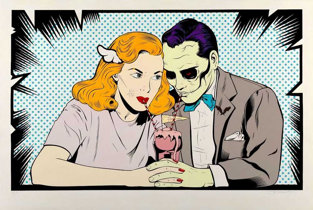 D*Face, ‘Date With Death’, 22-09-2017, Print, 18 Colour screenprint on 370gsm Lambeth Drawing Cartridge, Corey Helford Gallery, Numbered
