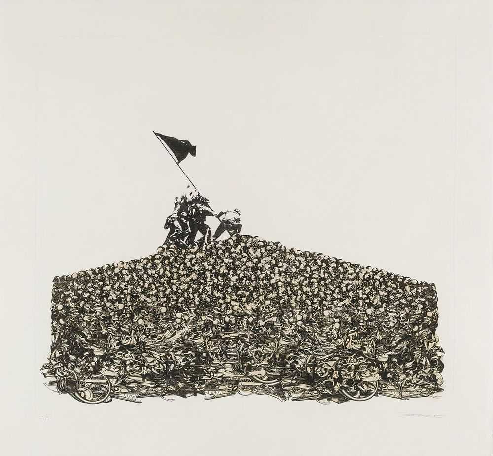 D*Face, ‘Death And Glory’, 01-03-2007, Print, Etching with aquatint and hand colouring on 400grm, Black Rat Press, Numbered, Handfinished