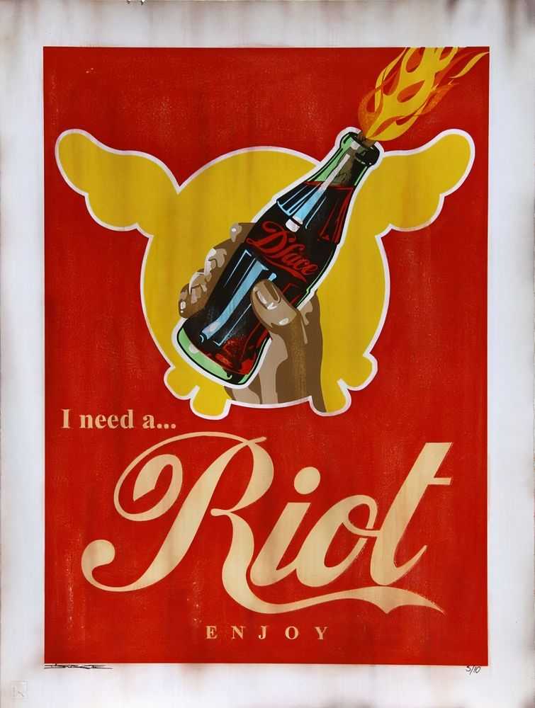 D*Face, ‘Riot’, 02-11-2009, Print, Serigraph, Jet Set Graffiti, Numbered