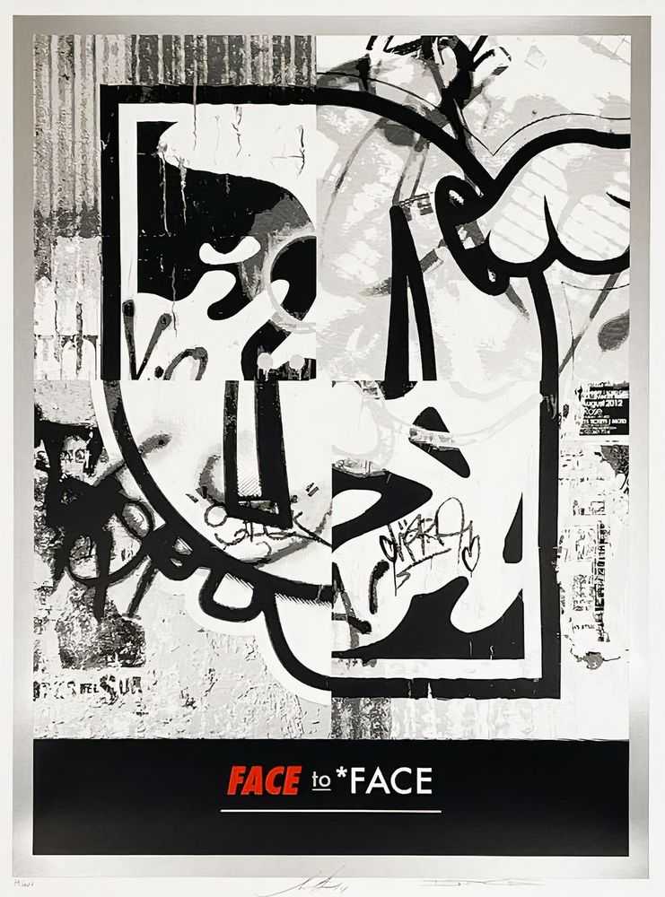 D*Face, ‘Face To *Face’, 05-02-2014, Print, 3 colour screenprint (Metallic Silver, Red, & Black), Stephen Webster Gallery, Numbered, Dated