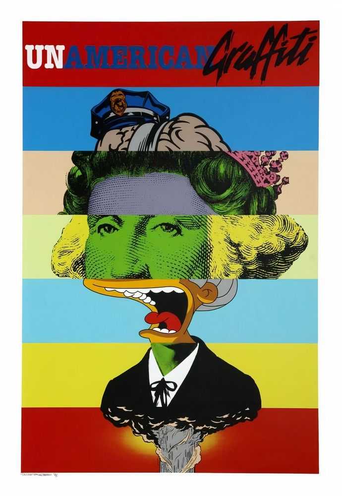D*Face, ‘Unamerican Graffiti’, 02-11-2009, Print, 21 Colour screenprint with two varnishe, Jet Set Graffiti, Numbered