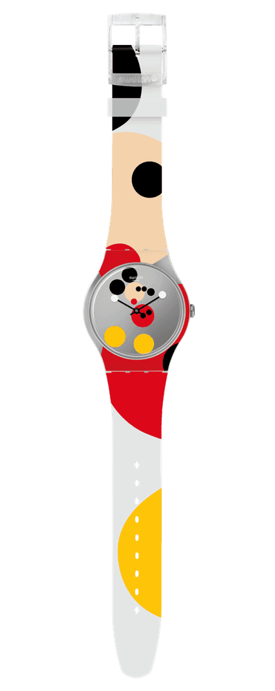 Damien Hirst, ‘Mickey Mouse Watch’, 2018, Collectible, Quartz movement watch - silver mirror, Swatch, 