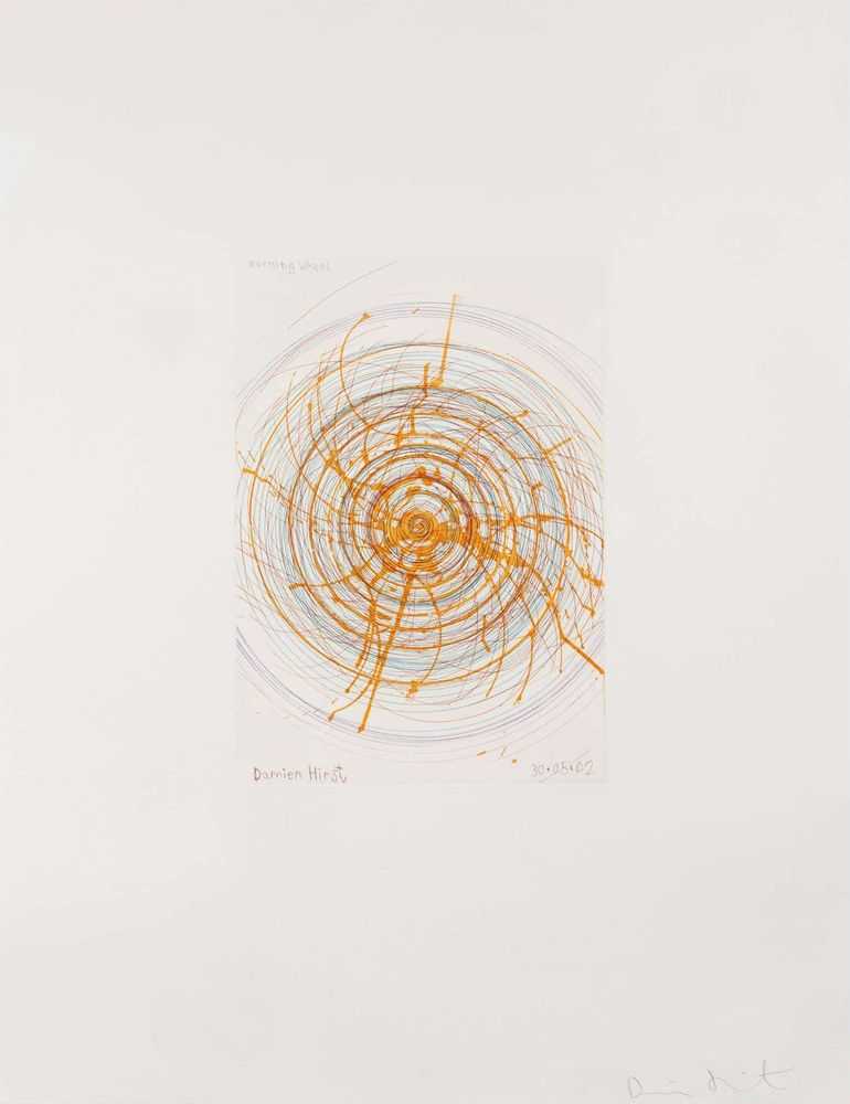Damien Hirst, ‘Burning Wheel’, 2003, Print, Etching, null, Dated, Framed