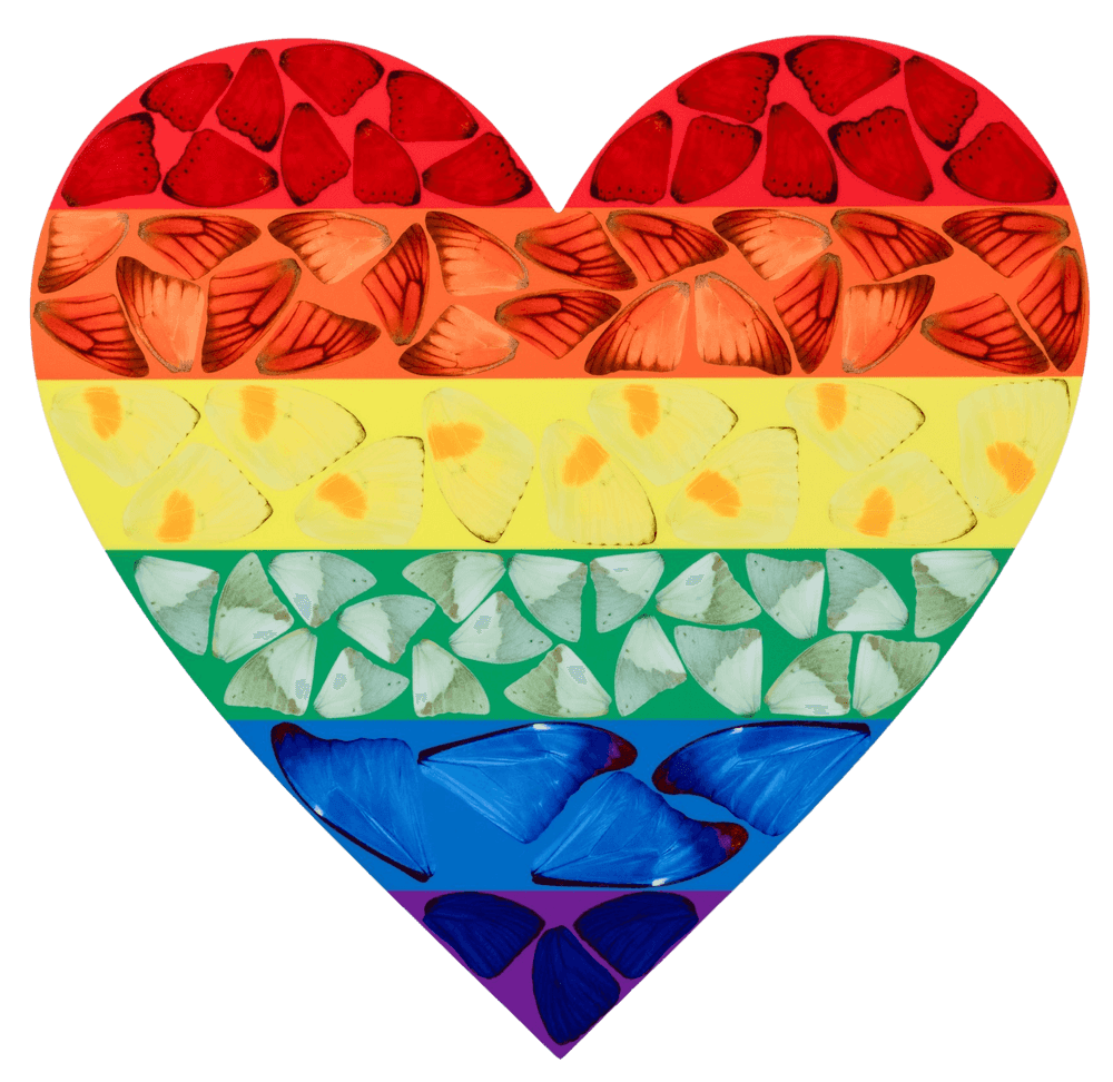 Damien Hirst, ‘Butterfly Heart (Large)’, 18-05-2020, Print, Laminated Pigment print on aluminium composite panel, Heni, Numbered