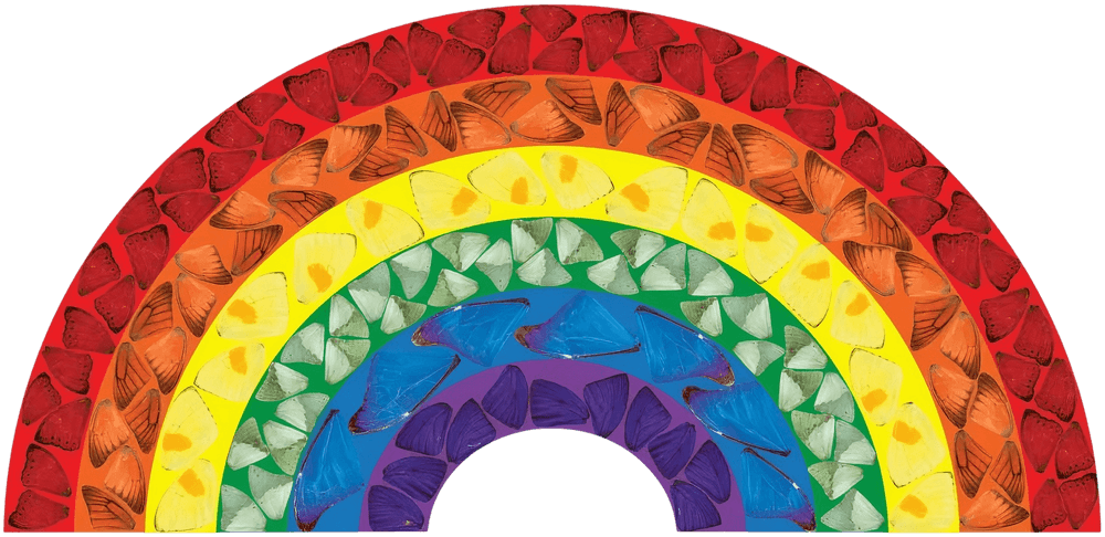 Damien Hirst, ‘Butterfly Rainbow (Small)’, 18-05-2020, Print, Laminated Pigment print on aluminium composite panel, Heni, Numbered