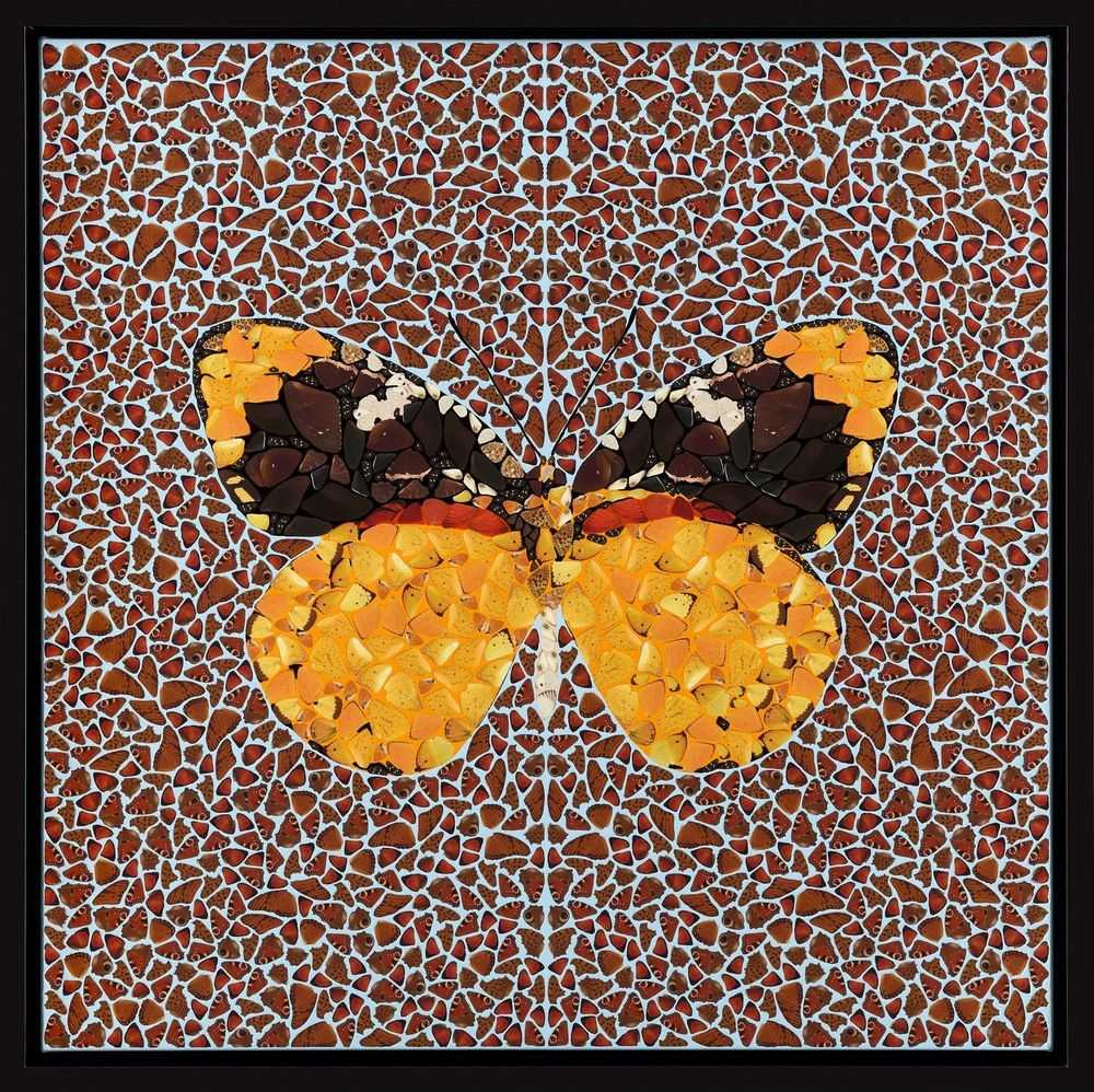 Damien Hirst, ‘DP15 Delias S. - Depictions ’, 2026, Print, Paint, oil ink, paper on canvas,  Heni Editions, Framed