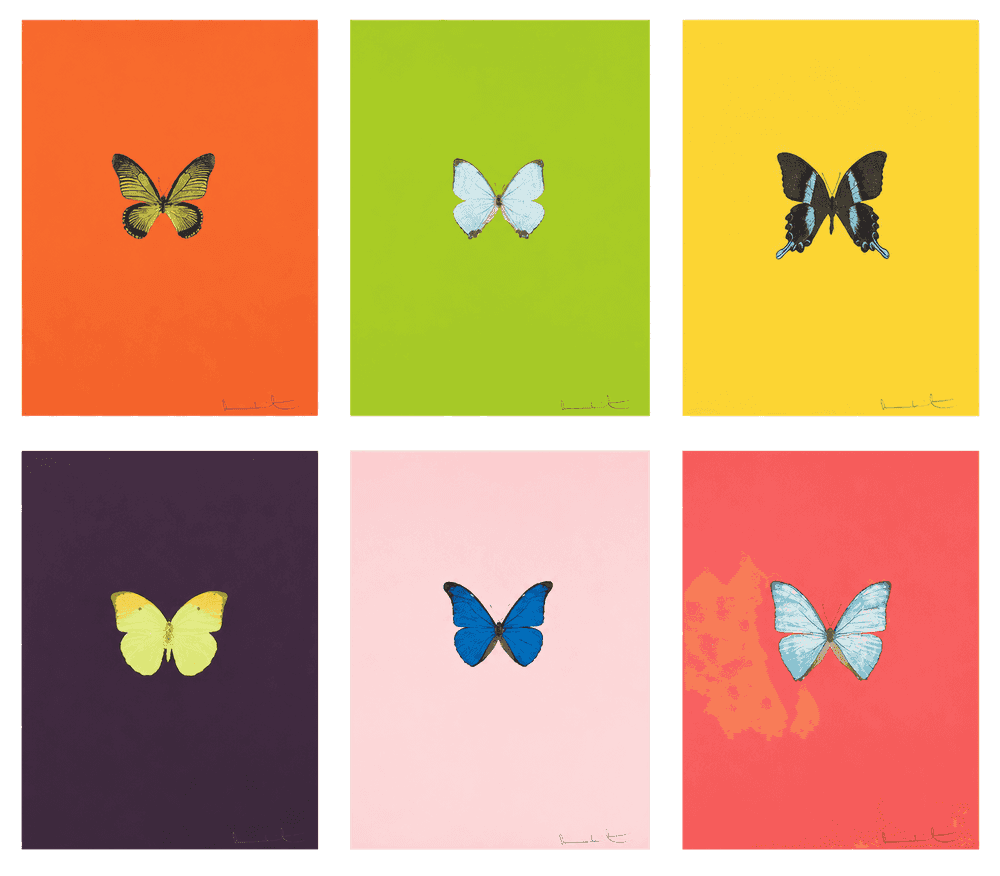 Damien Hirst, ‘New Beginnings (Complete Set)’, 2011, Print, Complete set of six polymer gravure block prints in colours on Zerkall paper, null, Numbered