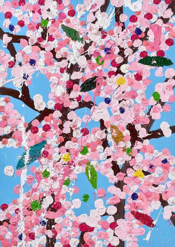 Damien Hirst, ‘Paper Blossoms (Large)’, 14-11-2023, Print, Unique original paintings, Heni, Framed