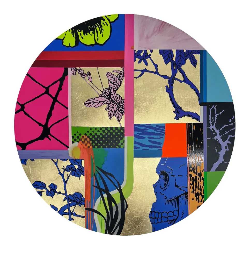Dan Baldwin, ‘Fragmented Landscape’, 05-08-2022, Print, Silkscreen and Archival Inkjet Print with Hand-Applied Gold Leaf & High Gloss Glazes, CCA Galleries, Numbered