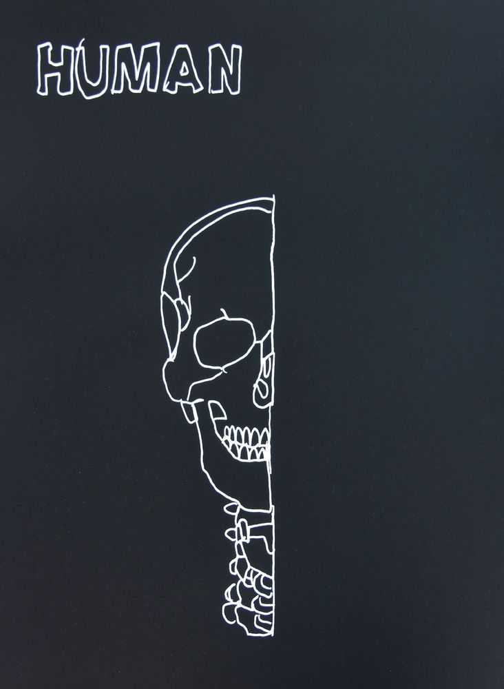 Dan Baldwin, ‘Human’, 30-09-2016, Print, Two colour screenprint on 410gsm paper with deckled edges, Saatchi Gallery, Numbered