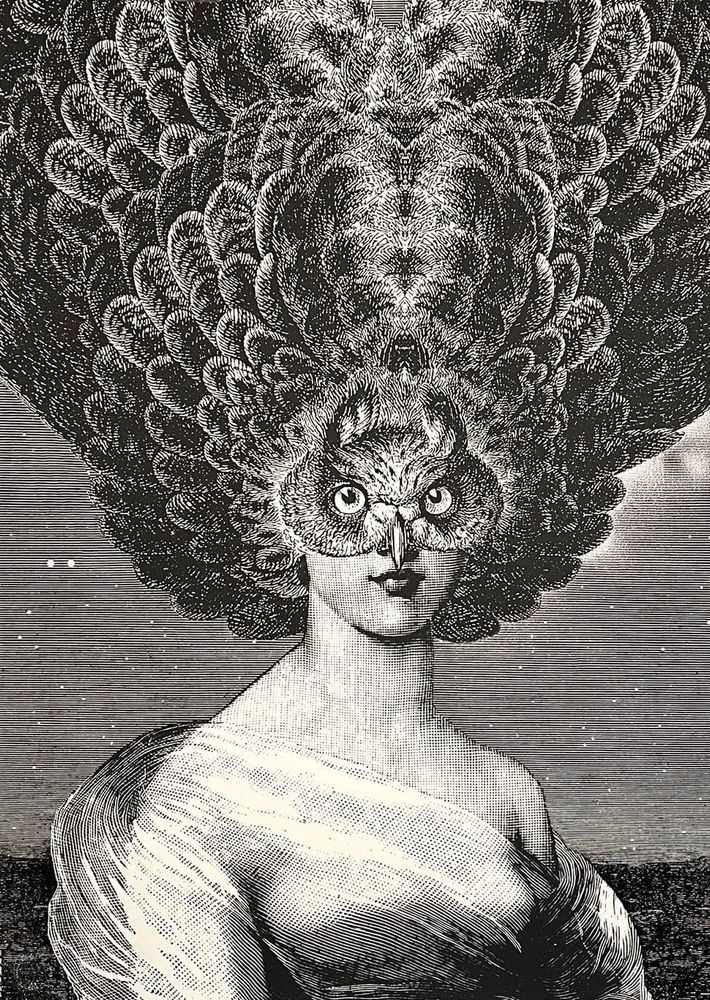 Dan Hillier, ‘Cecilia Huntress – Black’, 2025, Print, Screenprint with White Foil Layer, null, 