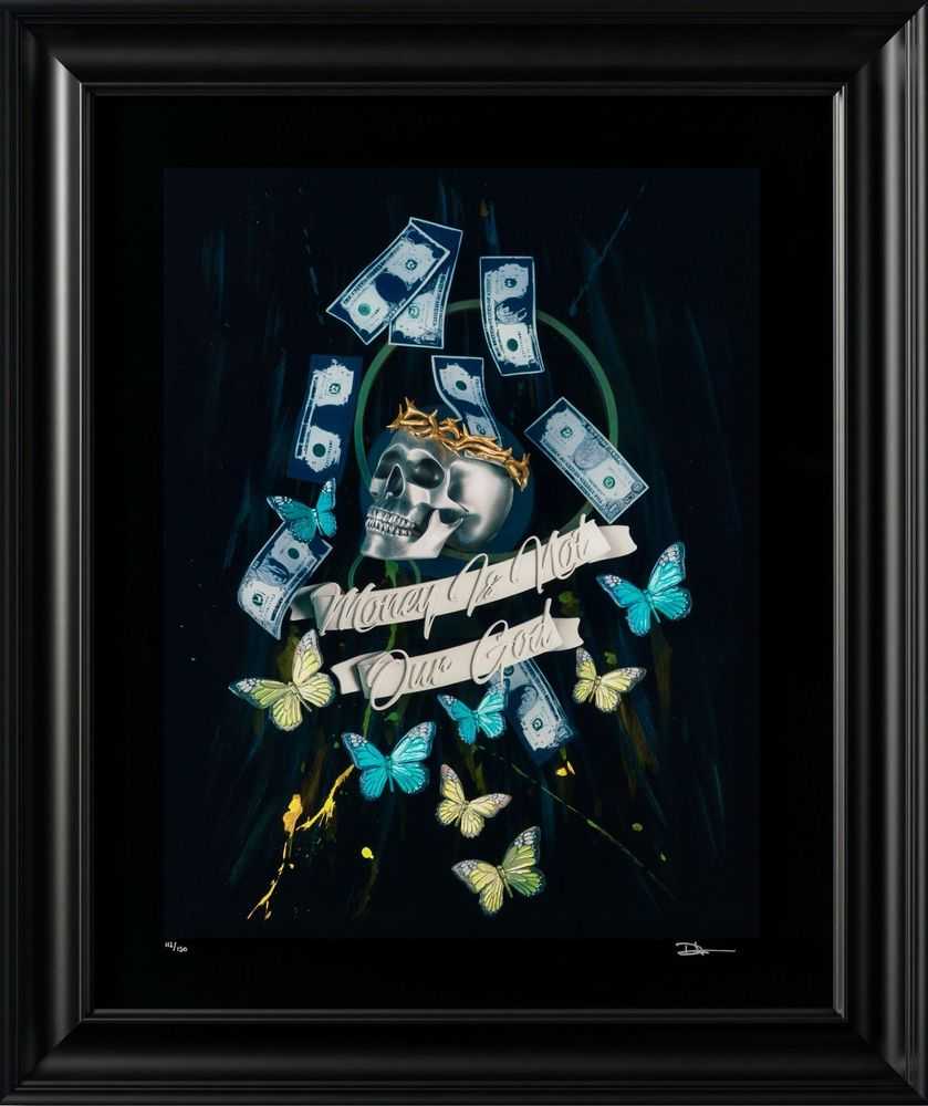 Dan Lane, ‘Money Is Not Our God’, 2023, Print, Fine Art Print, Castle Fine Art, Numbered, Framed