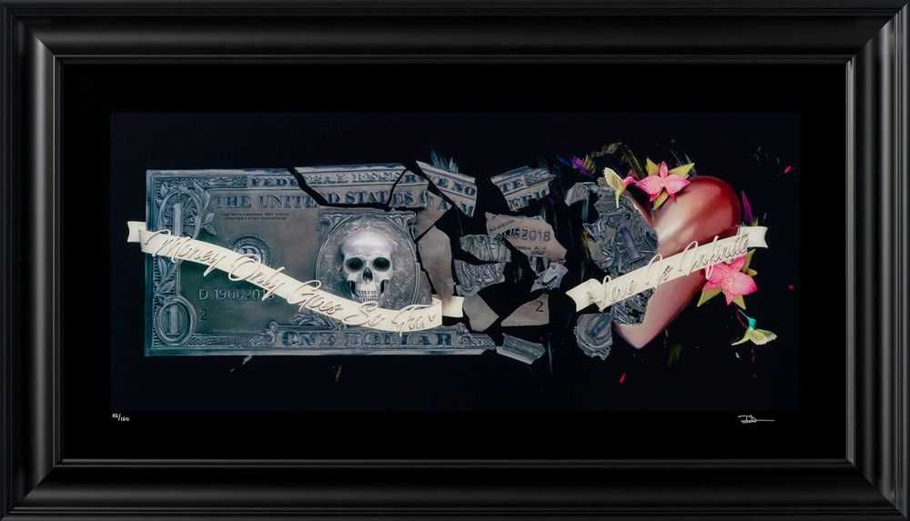 Dan Lane, ‘Money Only Goes So Far, Love Is Infinite’, 2023, Print, Fine Art Print, Castle Fine Art, Numbered, Framed