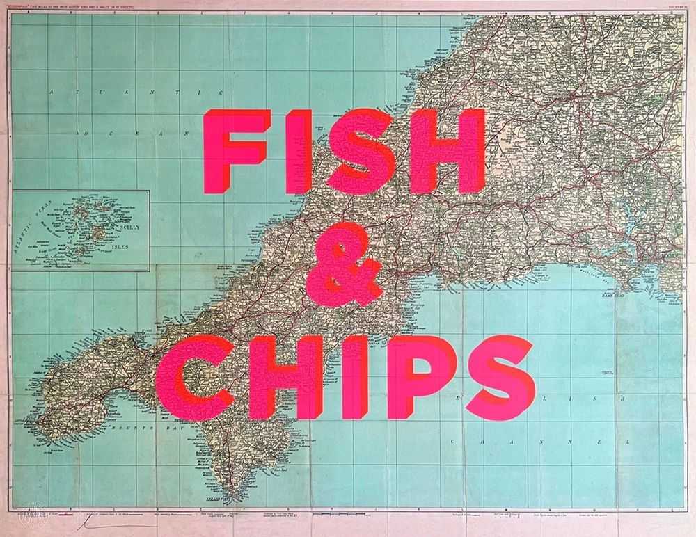 Dave Buonaguidi, ‘Fish & Chips - Cornwall Edition’, 2024, Print, Lithograph with screenprint, null, Numbered