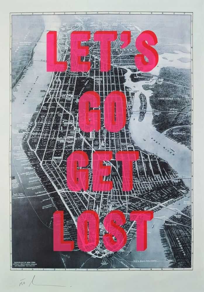 Dave Buonaguidi, ‘Let’s Go Get Lost (New York)’, 2023, Print, Lithograph with 2 Colour Screenprint Overlay on Paper, Jealous Gallery, Numbered