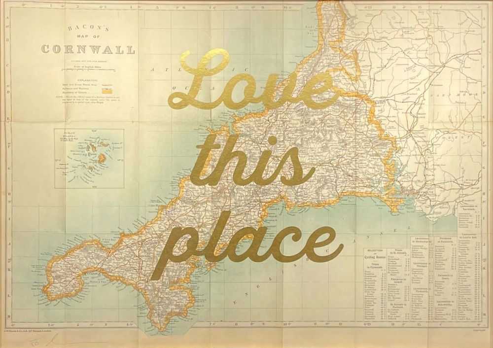 Dave Buonaguidi, ‘Love This Place - Cornwall Edition’, 2023, Print, Giclée with gold leaf, null, Numbered