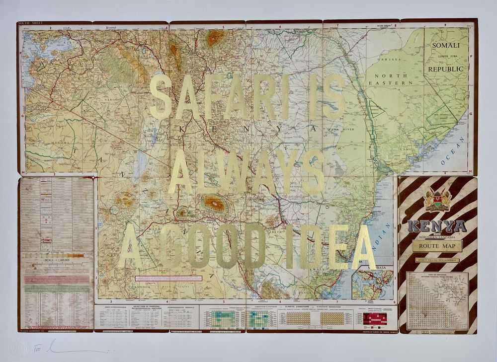 Dave Buonaguidi, ‘Safari Is Always A Good Idea ’, 2026, Print, Lithograph with gold leaf, null, Numbered
