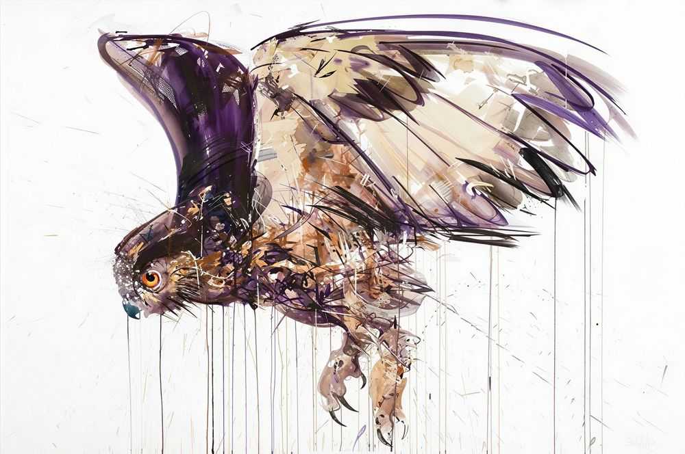 Dave White, ‘Flying Owl’, 2014, Print, Giclee Print, null, 
