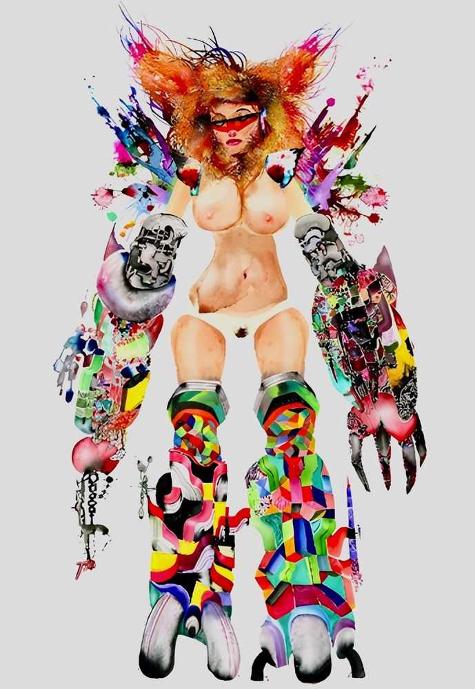 David Choe, ‘CHOEBOT: Version BBBJTCNQNS Mad Park’, 24-10-2009, Print, Giclee Print, Self Released, Numbered