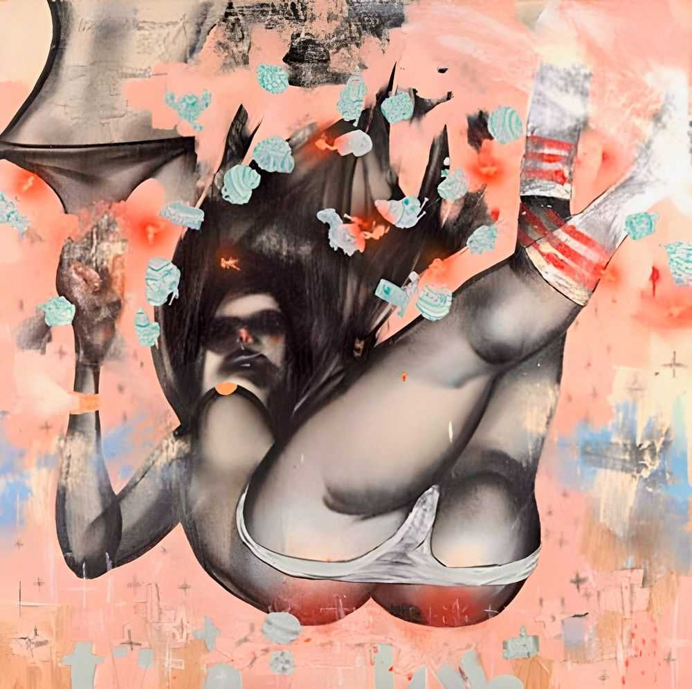David Choe, ‘Falling For Grace’, 11-01-2008, Print, Giclee Print, Outer Edge Studio, Numbered